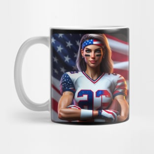 American Woman NFL Football Player #25 Mug